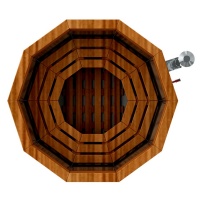 Банный чан 10 граней на подставке с печью