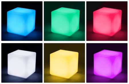 Светильник Куб 10 питание от сети 220В, RGB